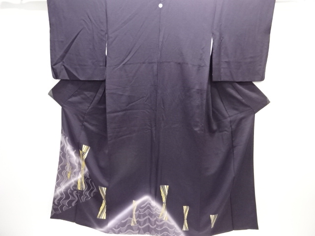 JAPANESE KIMONO / IRO-TOMESODE / EMBROIDERY / ABSTRACT